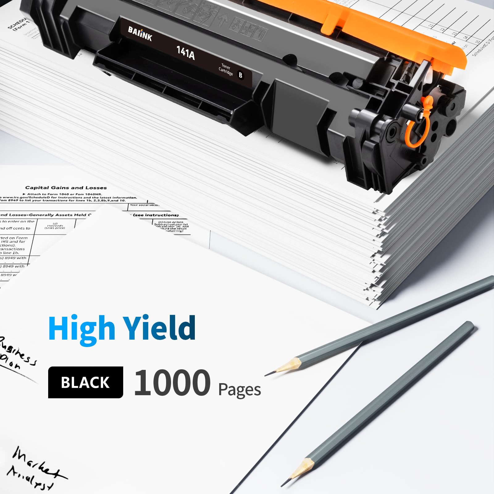 141A Toner Cartridge High Yield (with Chip) Replacement for HP 141A Toner Cartridge for HP Pro M110w MFP M139w M140w Toner (1 Black) - 4