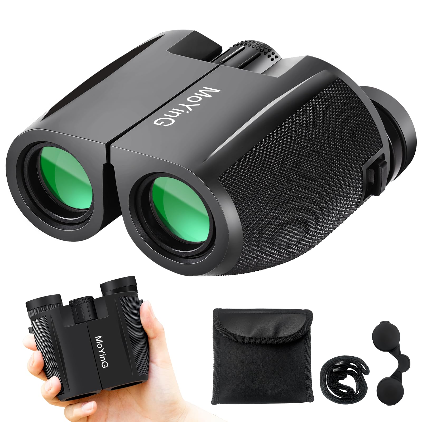 Mini Jumelles Compactes 12x25 - Grossissement 12x, Objectif 25 Mm - Champ De Vision 126 M/1000 M - Pour Concerts, Observation Oiseaux, Voyages - Poche Légère
