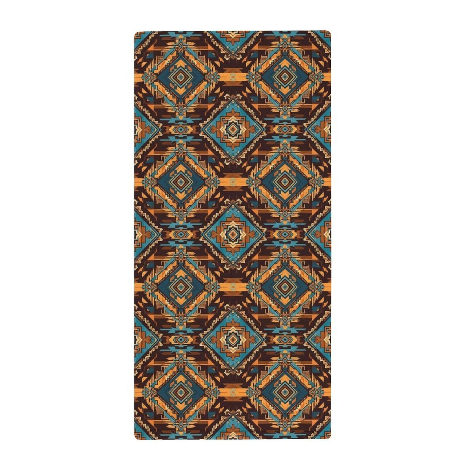 Anceky Professional Spa Face Towels, Ethnic Navajo Native American Southwestern Super Soft Hand Towels for Hotels, Yoga & Luxury Bathrooms