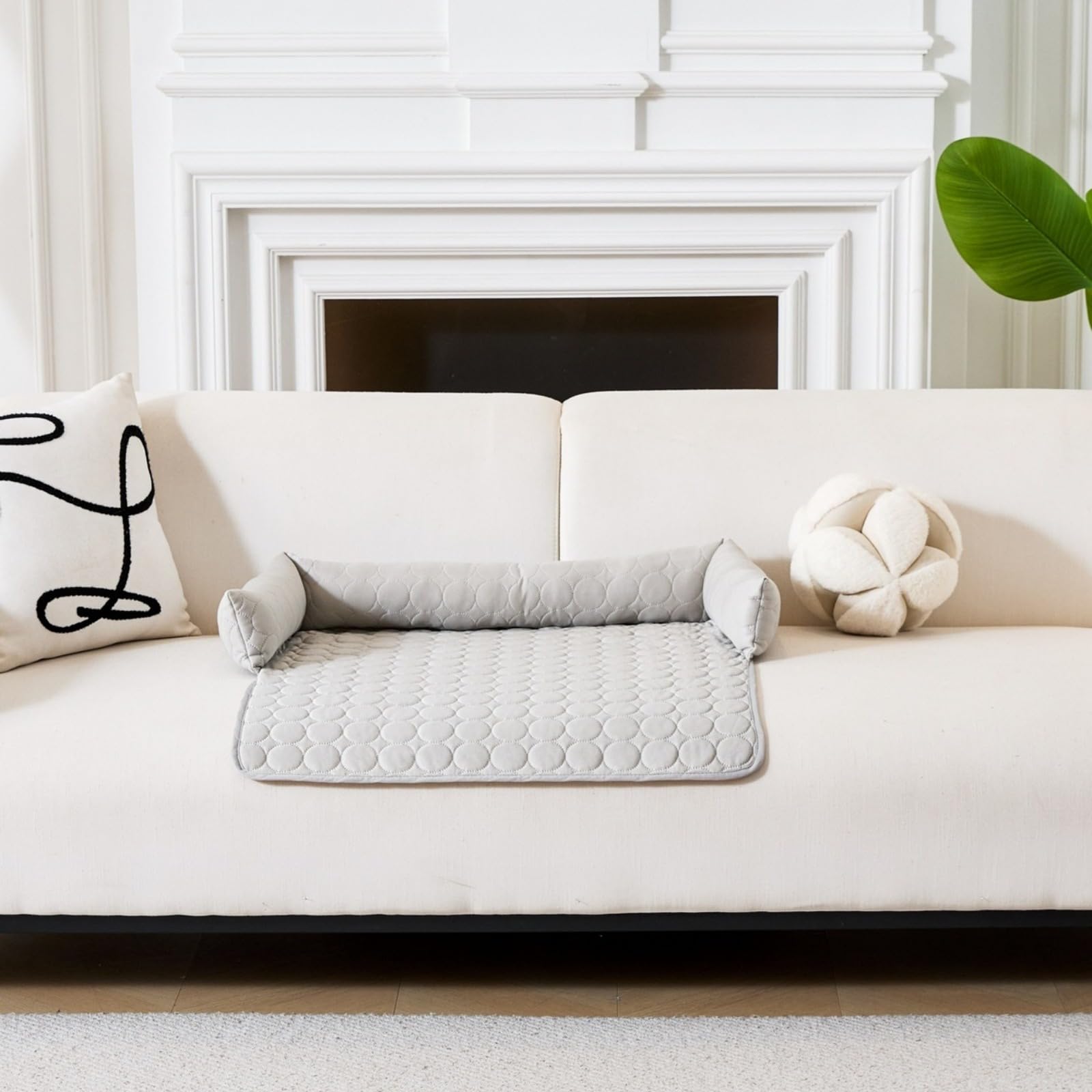 Generisch KüHlendes Sofabett, KüHlbett FüR Hunde, Cooling Dog Bed, Machine Washable, Non-Slip Underside, Ice Silk Cool Pad Halten Sie Ihr Fellbaby KüHler Und Bequemer (Blau, 90 x 90 cm)