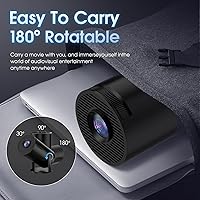 Vista 5 de Mini proyector con WiFi y Bluetooth Aplicaciones incorporadas Proyector inteligente Soporte 4K 1080P FHD 180° ajustable Keystone automático