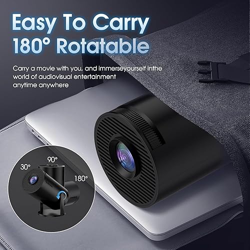 Miniatura 5 de Mini proyector con WiFi y Bluetooth Aplicaciones incorporadas Proyector inteligente Soporte 4K 1080P FHD 180 ajustable Keystone automático