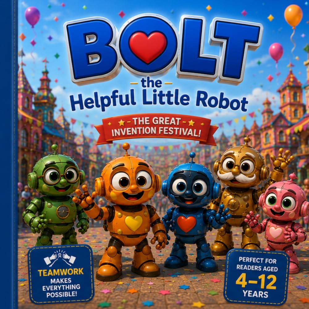 Bolt the Helpful Little Robot: A Heartwarming Story About Kindness, Teamwork, Friendship, and Helping Others for Kids Ages 4–12 (Bolt's Big Adventures)