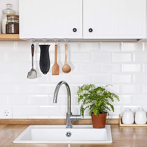 Miniatura 4 de Soporte de silicona para mango caliente, 4 soportes de goma para ollas, funda antideslizante para ollas, resistente al calor, mango para sartén de