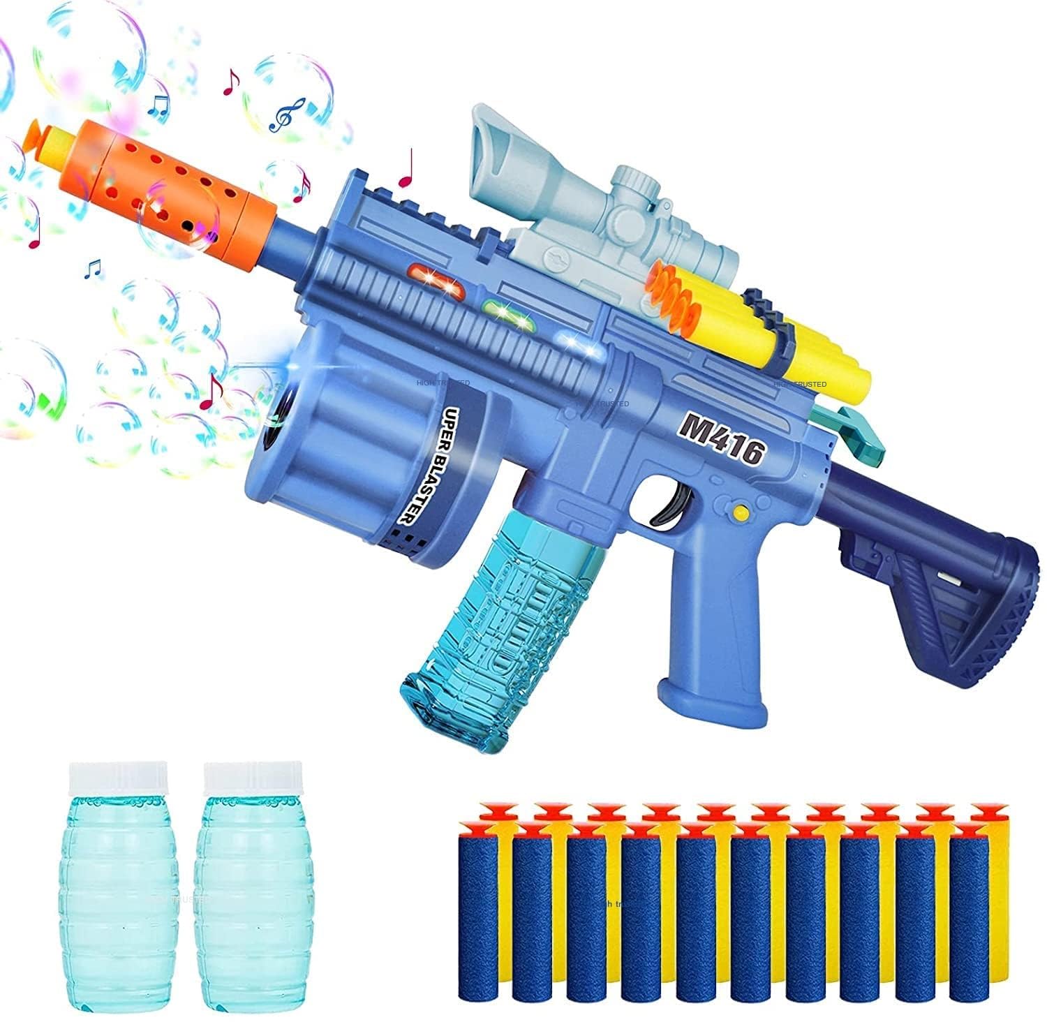 High Trusted® 3 in 1 Gun for Soft Bullet with Bubble Maker Gun Toy & Light Music Blaster Gun M416 Bubble Gun Machine Gun Toy with 2 Bottle Multifunctional Gun Toy. (B0CRTX6WPQ) Amazon Price History, Amazon Price Tracker
