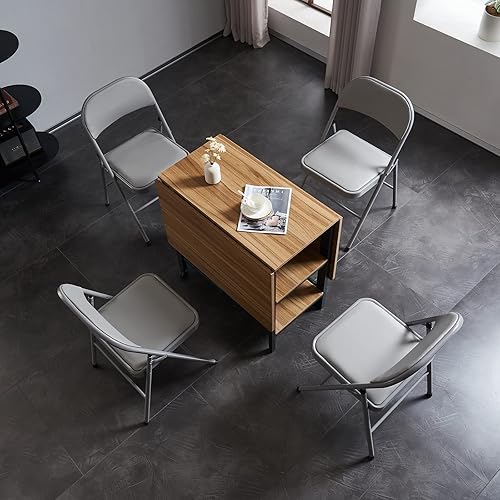 Miniatura 8 de Silla plegable resistente, sillas plegables para interiores y exteriores, silla plegable ligera, sillas portátiles para eventos, marco de metal,