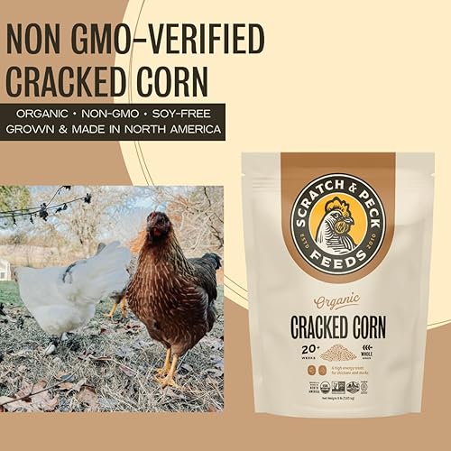 Miniatura 2 de Scratch and Peck Feeds Cluckin' Good Cracked Corn  8 libras  Suplemento de carbohidratos y proteínas para pollo  Proyecto orgánico y sin OMG