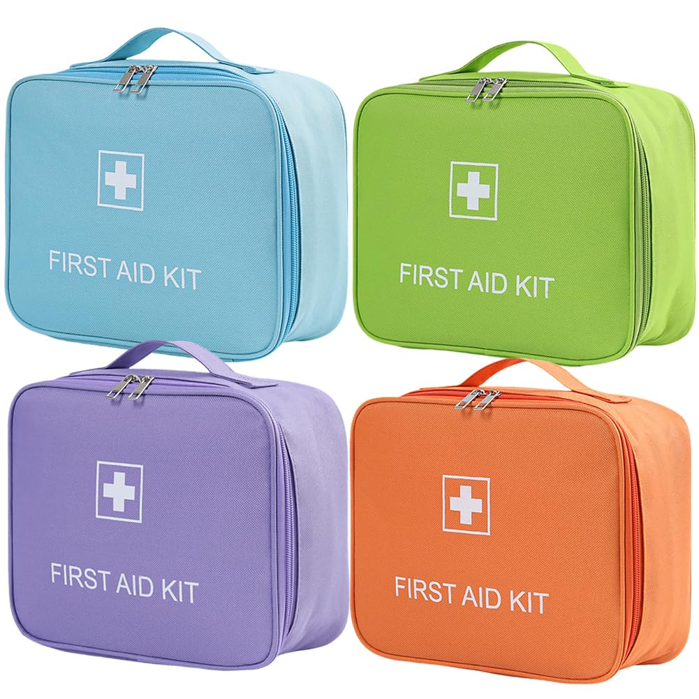 4 sacchetti di pronto soccorso, organizer da viaggio per medicinali, vuoti, per medicine, da viaggio, per casa, ufficio, cucina, viaggi, escursionismo, ciclismo, lavoro