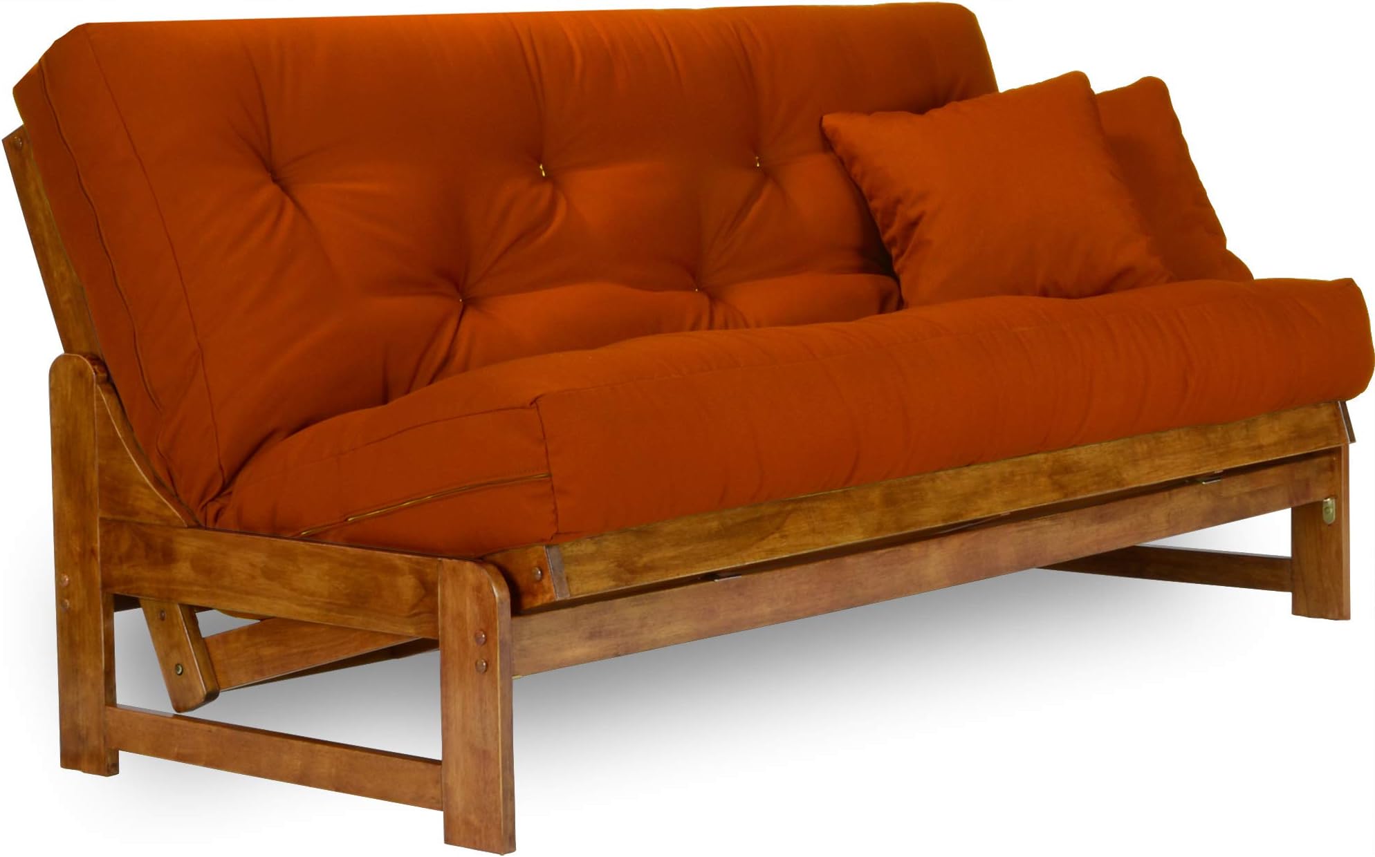 Nirvana Futons Arden Futon Frame - Queen Size (Frame Only), Solid Wood Construction
