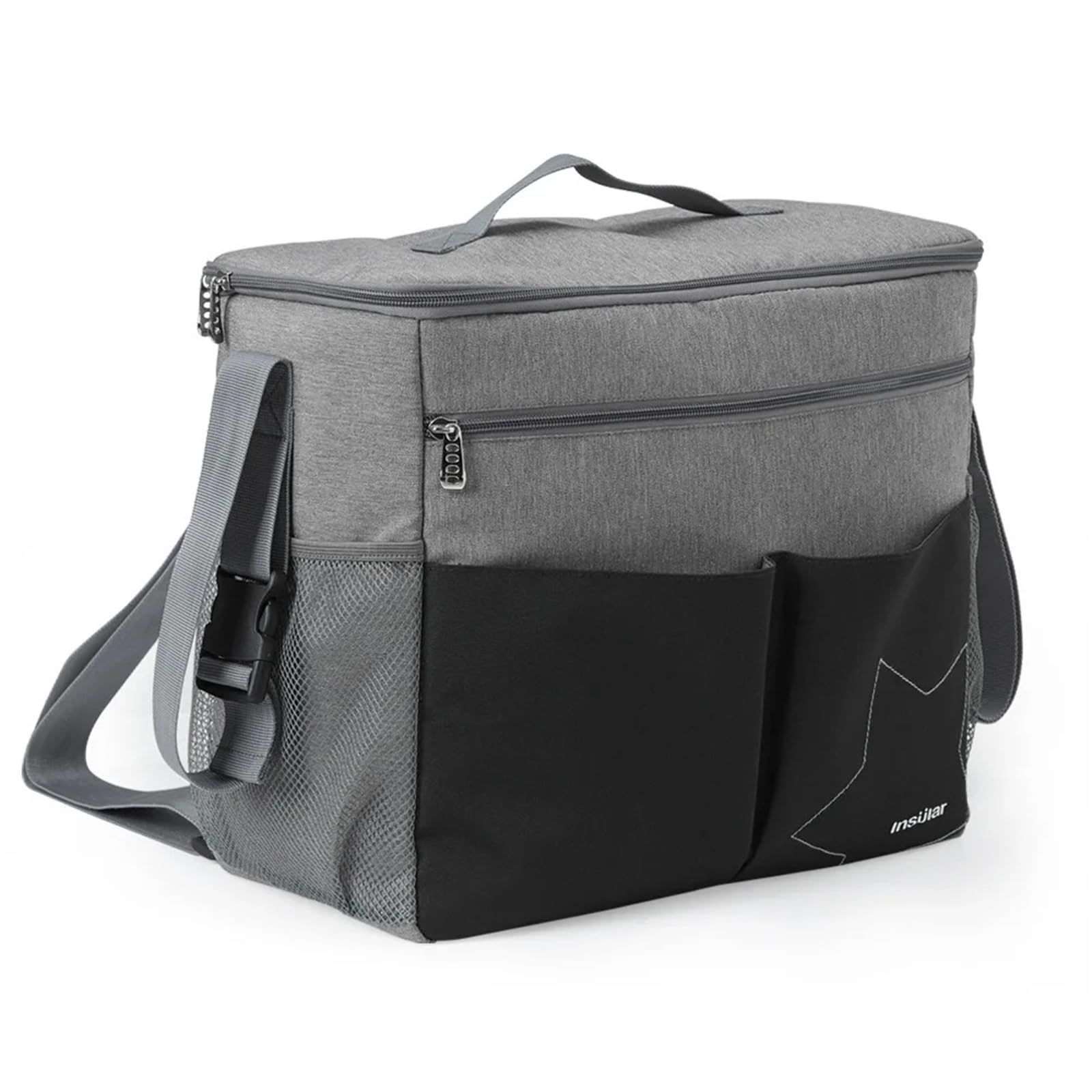 Wickeltasche Kinderwagen Mama Wickeltaschen Mutter große Kapazität Reisewindelrucksäcke mit Anti-Verlust-Reißverschluss solide Kinder Mutterschaft Stilltaschen Kinder Kinderwagen Taschen Organizer(Gra