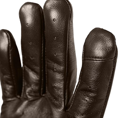 Miniatura 9 de Pratt and Hart Momentum RS6768 - Guantes de piel de oveja para hombre con pantalla táctil