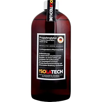 Isolatech Propylene Glycol 0.5 L 500 ml 99.9% Pharmaceutical Quality