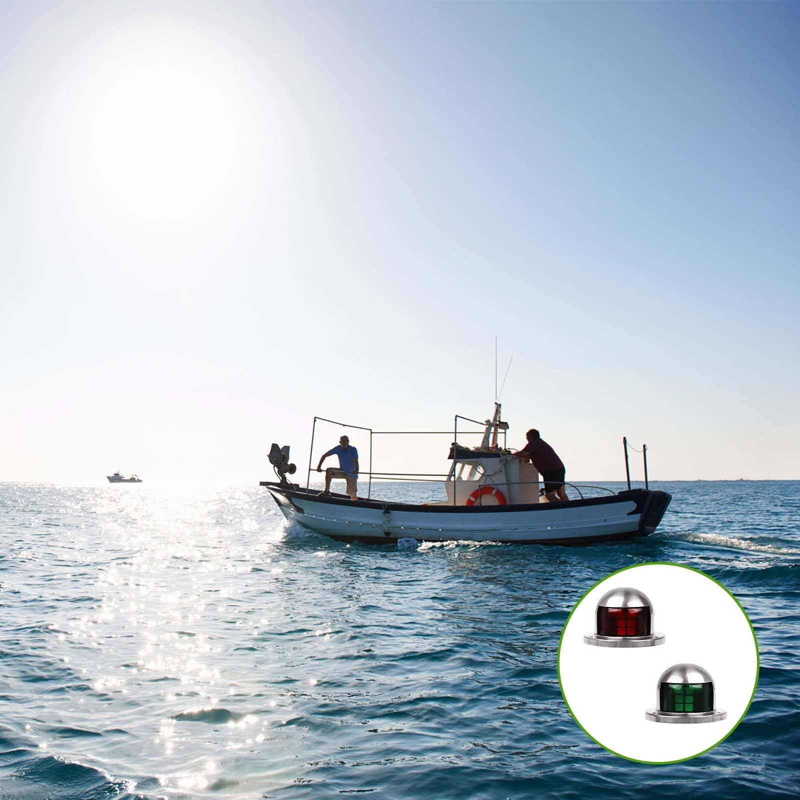 2 pièces Led Pour Bateau,Marine Lampe Des Signalisation,Lampes De Navigation,Feux de Navigation,Feux de Navigation de Bateau,Feux Navigation Bateau,Adecuado para barcos, yates, etc.(Rouge, Vert)