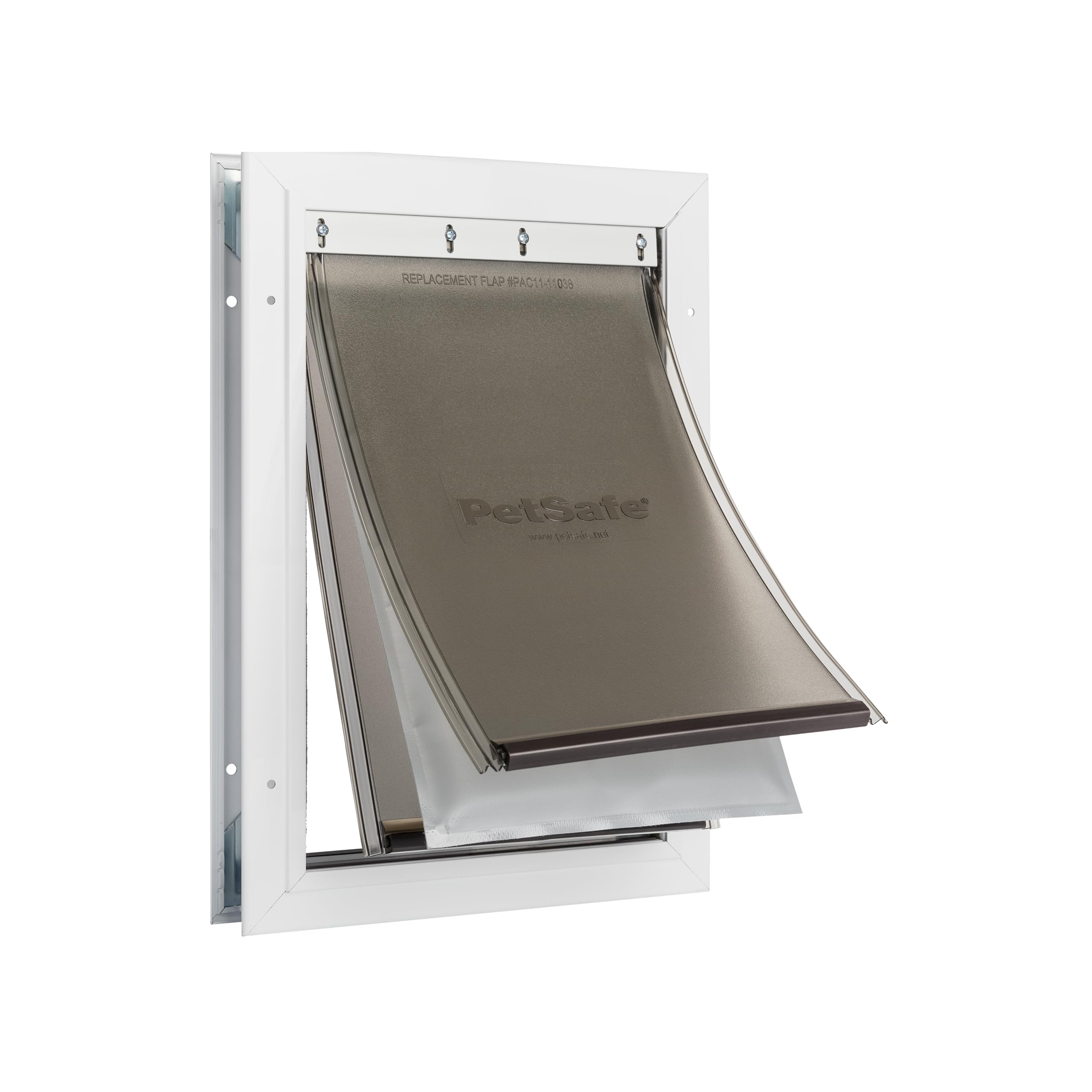 PetSafe Extreme Weather Aluminum Pet Door - Energy-Saving Thermal Barrier Pet Flap with Slide-in Door Locking & Secure Flap Cover - for Dogs Up to 40 lb - Medium