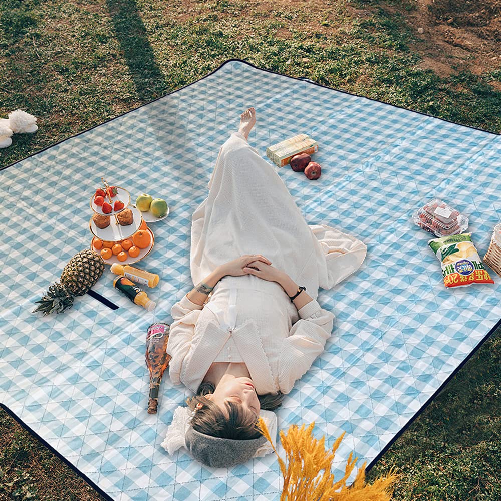 Coperta da picnic pieghevole impermeabile da 200 x 200 cm, coperta da