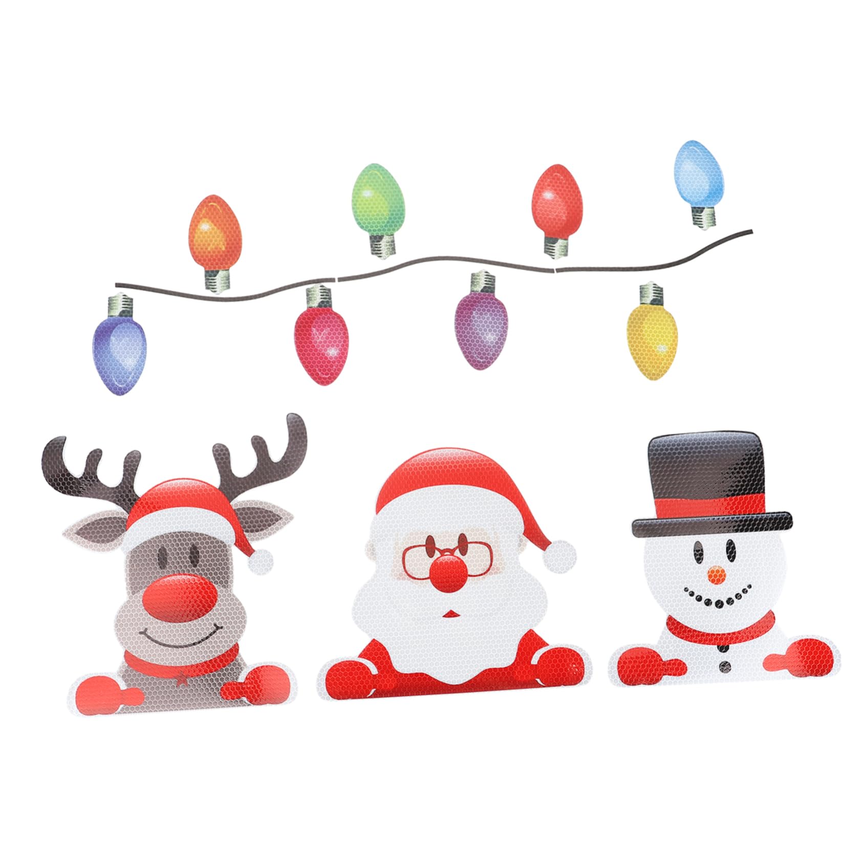 Decoraciones magnéticas de Navidad con imanes de bombilla y Papá Noel para coche