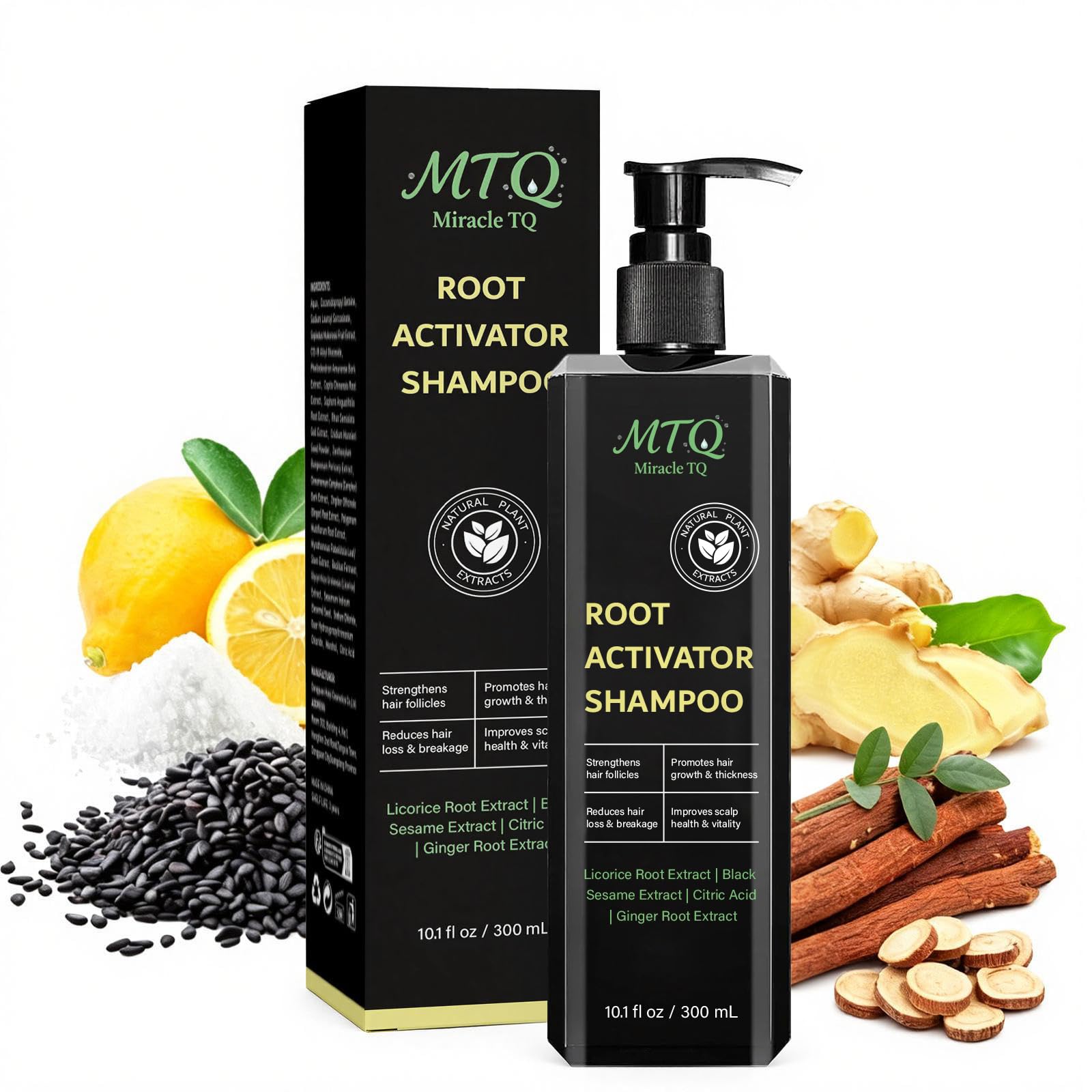 Root Activator Shampoo for Men & Women - Anti Hair Loss & Mens Hair Regrowth Shampoo with Natural Herbal Ingredients & Biotin - For Scalp Health & Cooling Sensation, 10.1 Fl Oz /300ml