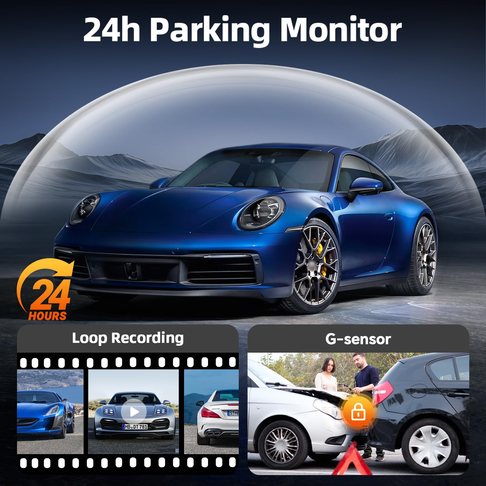 LAMTTO 9-calowy ekran CarPlay do samochodu dla A-pple CarPlay i Android Auto z przednią i tylną kamerą 4K + 1080P, radio samochodowe CarPlay z nawigacją/asistente de voz/lustrzanego ekranu/FM/64G TF