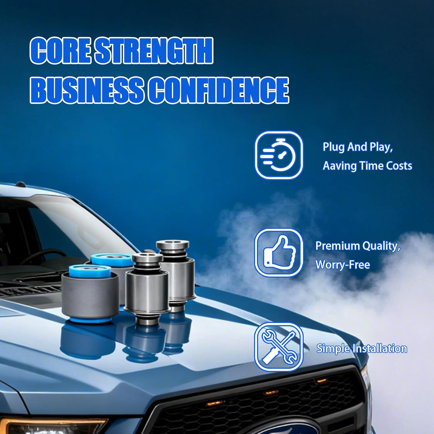4PCS Rear Axle Suspension Bushing Kit Compatible with Ford Fusion Taurus Mondeo MK5 Edge Mustang 2013-2020, Replaces# FR3C3C270AA F2GZ-5A638 F2GC5K653AXB