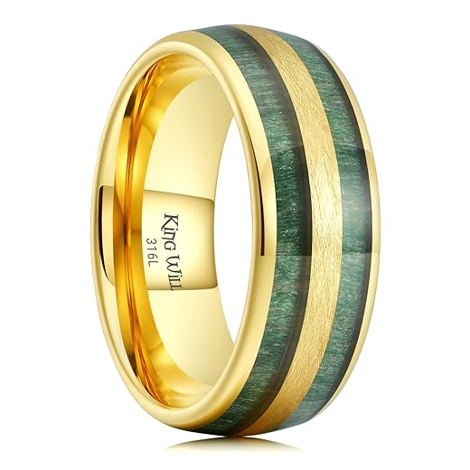 King Will Maple Inlay Wedding Band