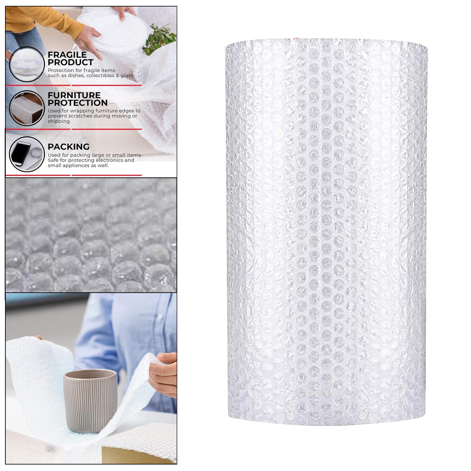 Jojomis Kleine Luftpolsterfolie, Schaumstoff-Verpackungsrolle zum Verpacken, 0,4 x 30 m, wie beschrieben