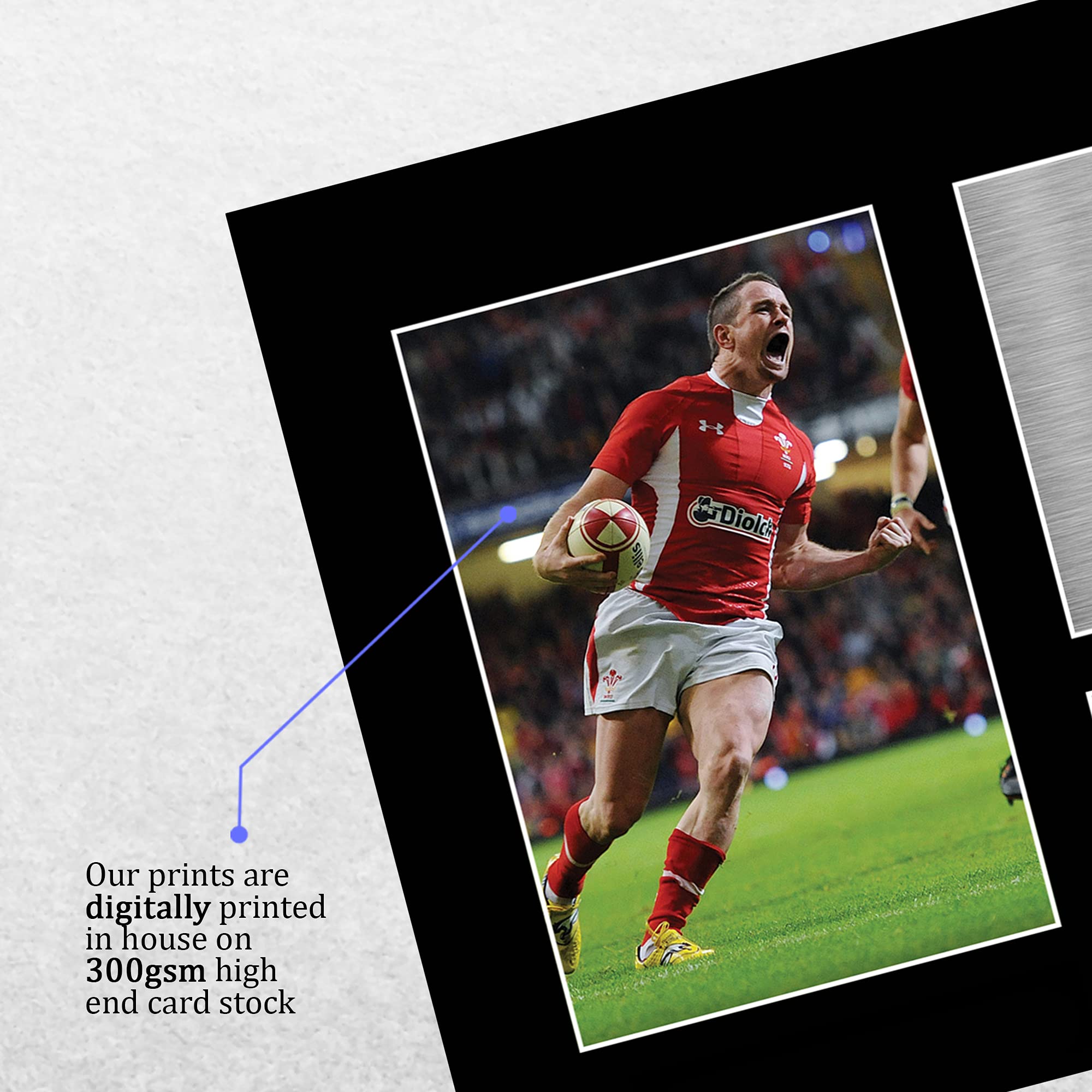 Foto Con Autografo Stampato Di JPR Williams In Cornice A4 - Regalo Perfetto Per Appassionati Di Rugby - HWC Trading