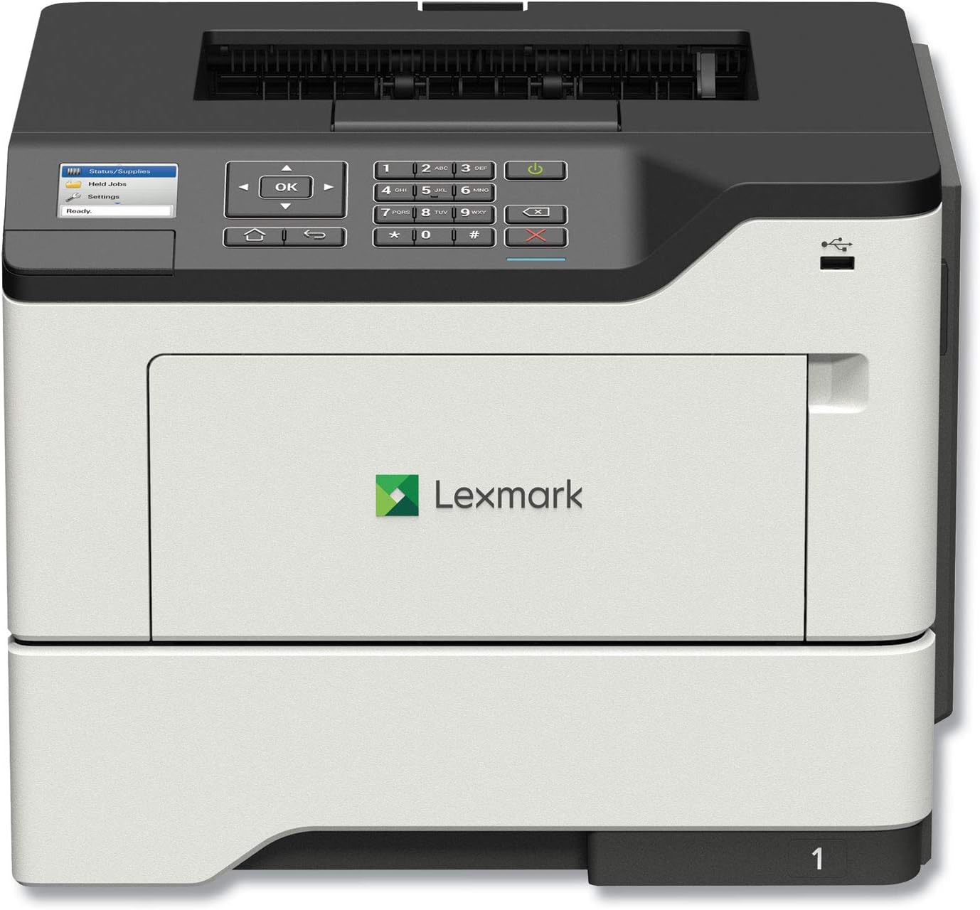 Lexmark MS621dn Monochrome Laser Printer for Office with Duplex 2-Sided Printing, Enhanced Security and Print Speed Up to 50 ppm, 2.4 inch LCD Display (36S0400)