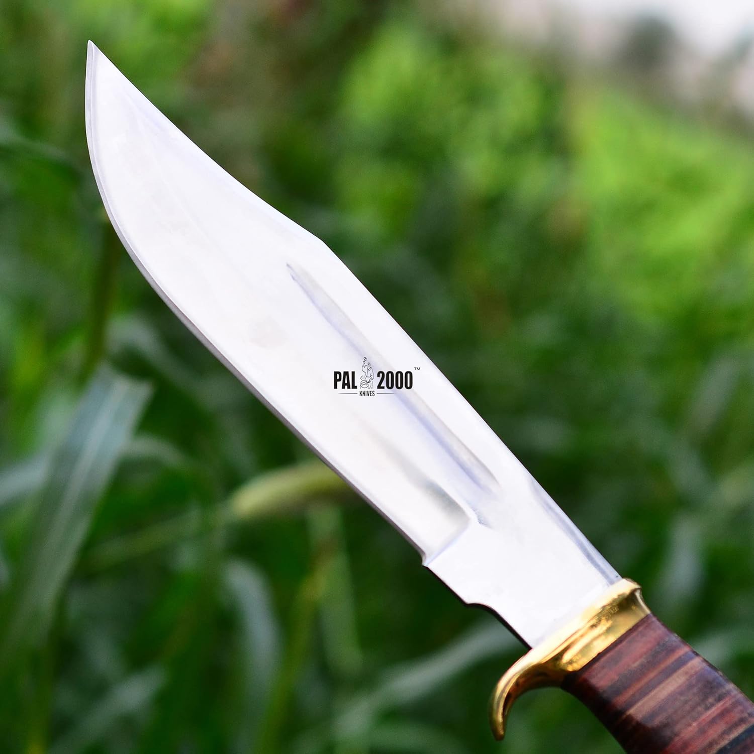 PAL 2000 KNIVES Custom Handmade D2 Steel 16 Inches Hunting Knife - Stacked leather Handle With Sheath 3022