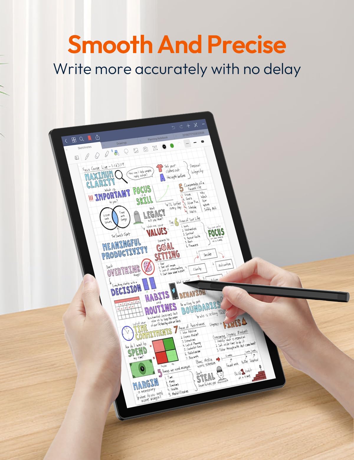 Lápiz capacitivo activo para tablet MESWAO y lápiz capacitivo recargable solo compatible con MESWAO de 14 y 15.6 pulgadas