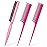 Patelai 3 Pcs Hair Teasing Comb Set Includes 2 Nylon Triple Comb and Boar Bristle Teaser Brushes for Women Stylist Men Backcombing Slicking Curly Thick Wet Hair(Pink)