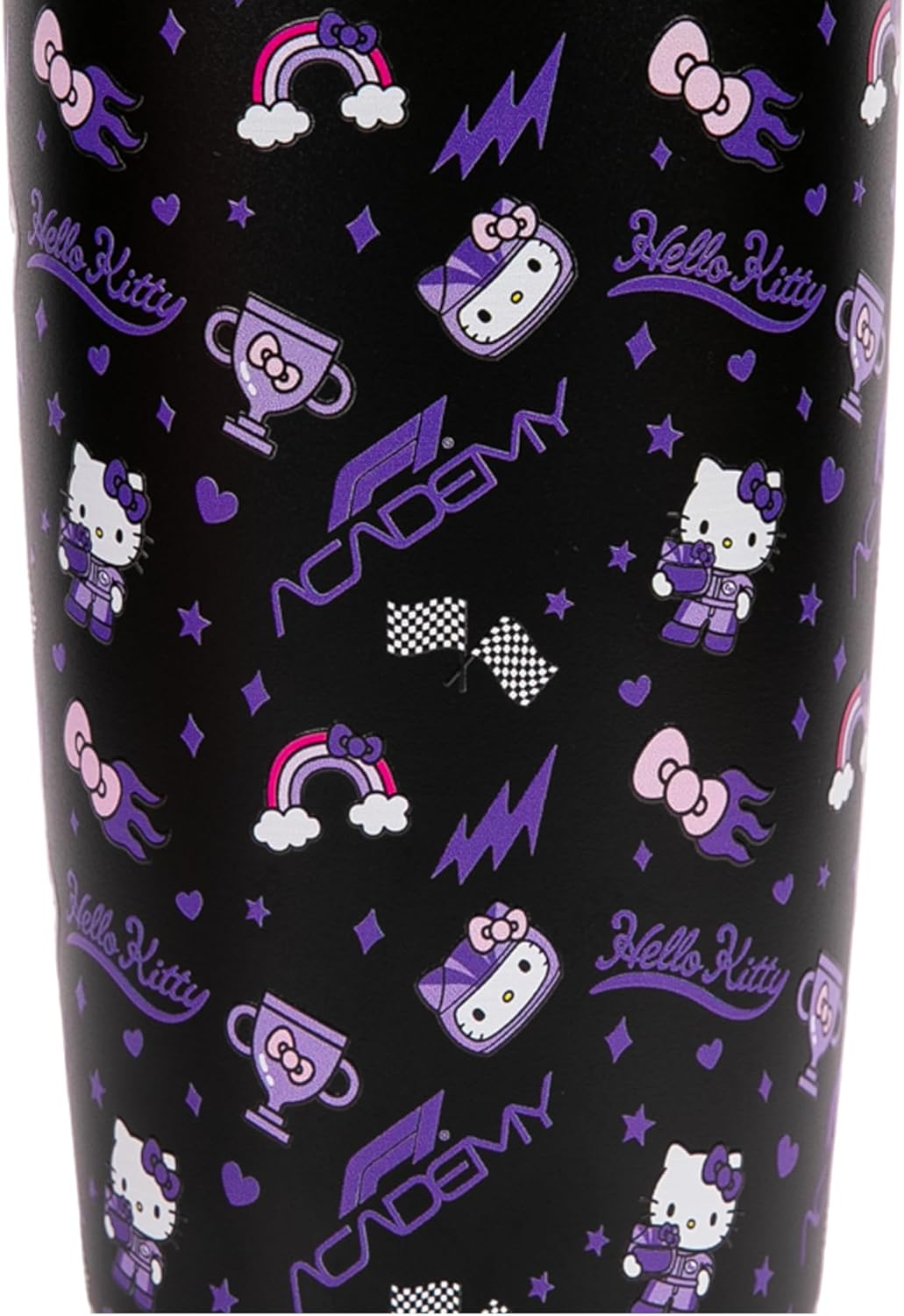 F1A x Hello Kitty Insulated Travel Drink Tumbler Cup, Black, 20 oz.