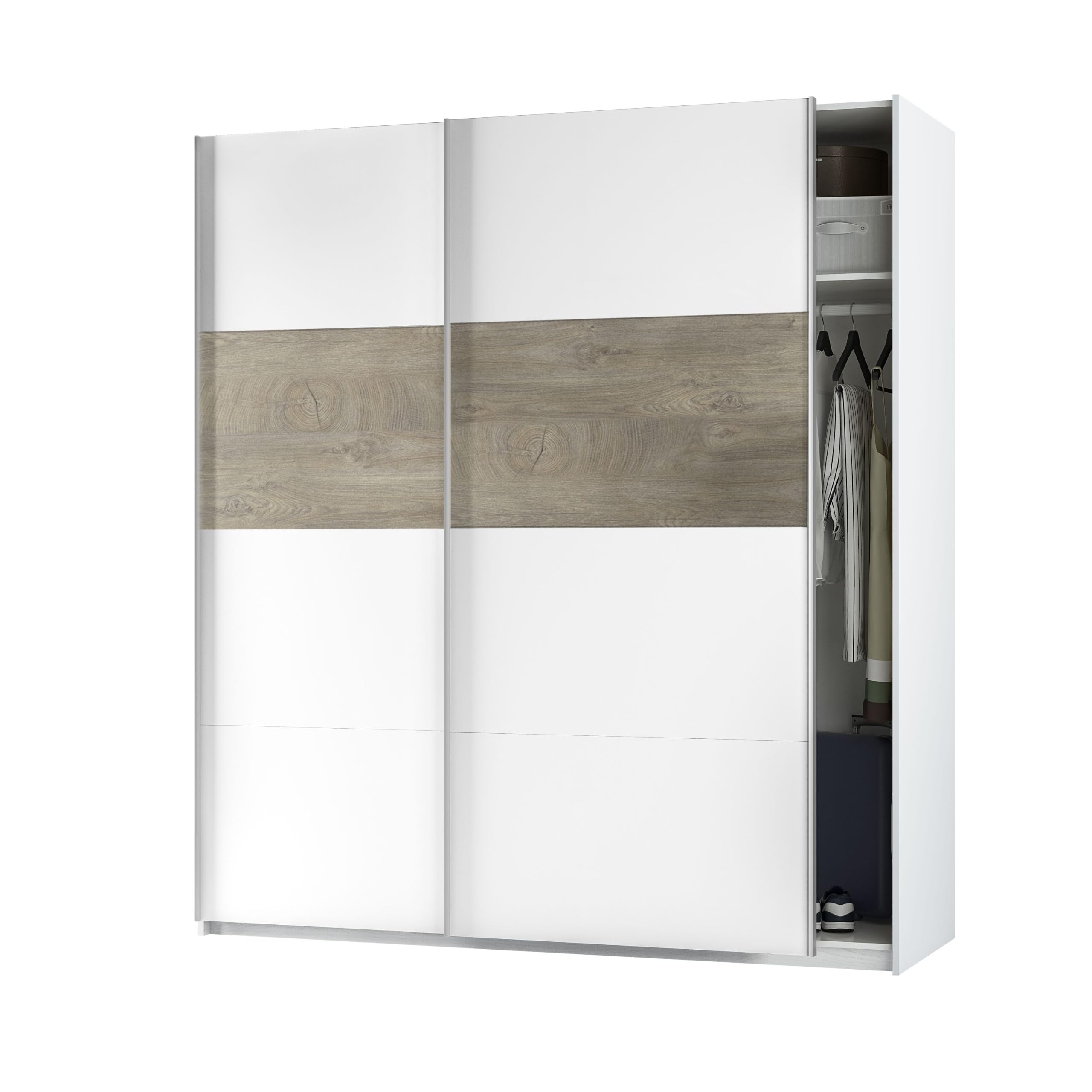 Armario 2 puertas correderas Habitdesign con gran almacenaje de 200 cm de alto