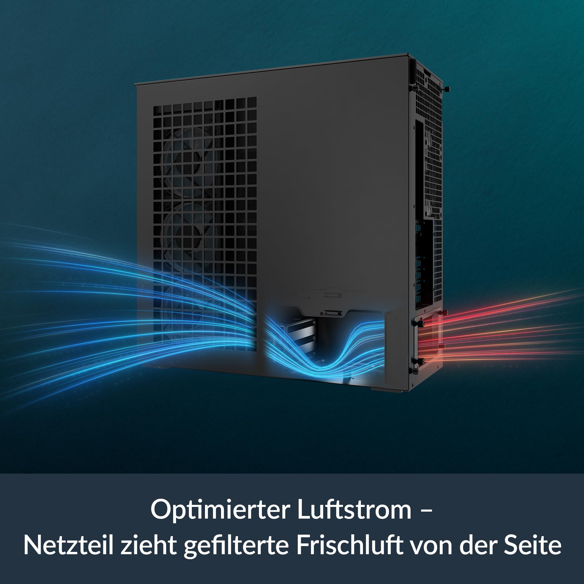 ARCTIC Xtender Black (Mirror Glass) - PC-Gehäuse, Verspiegeltes Glas, 2X 420 mm Radiator Support, Full Tower, Big Tower, E-ATX, 5X A-RGB Lüfter vormontiert - Schwarz