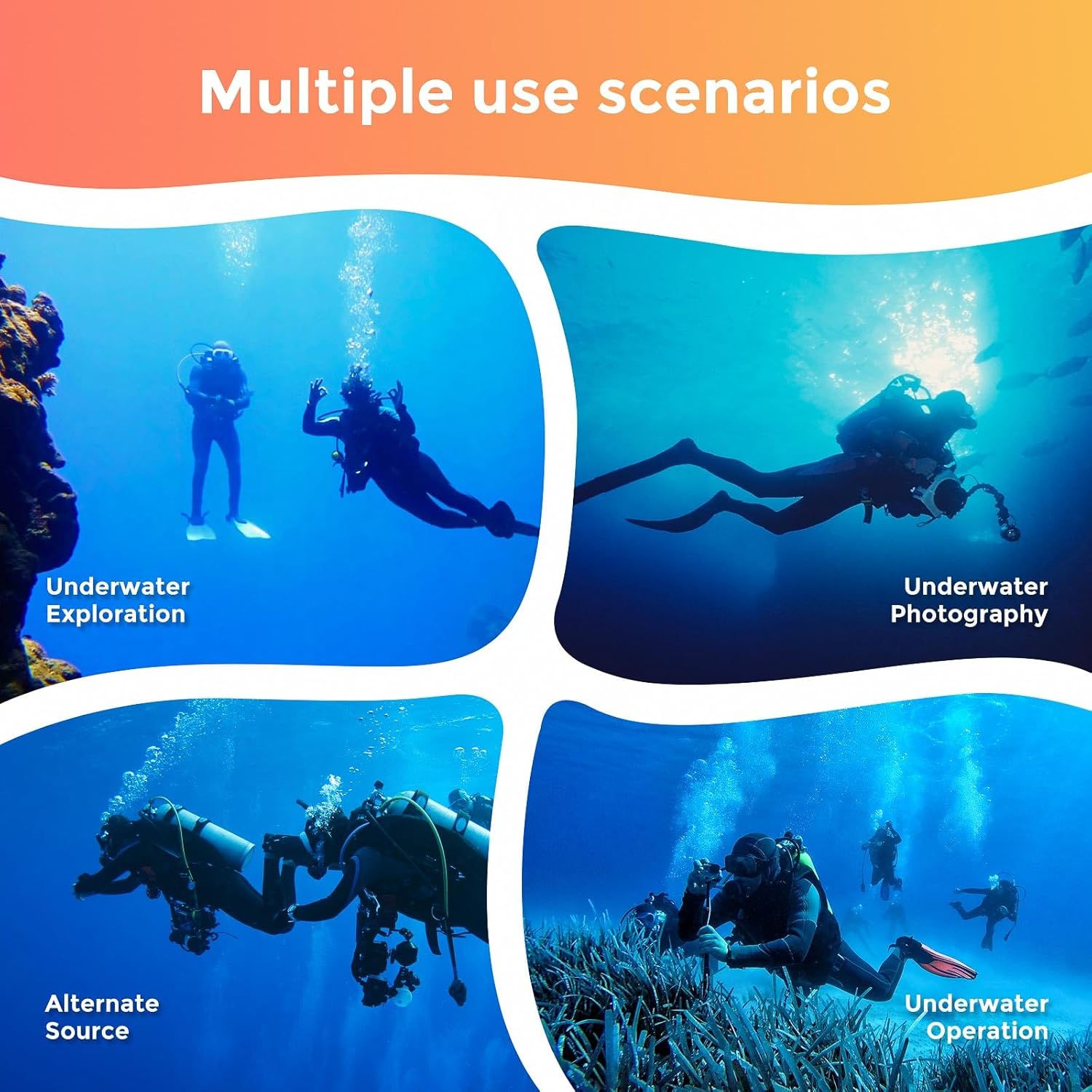 SMACO S400Pro Mini Scuba Tank with 1.0L Capacity Support Underwater Breathing Diving Tank for Diving Practice/Bottom Cleaning/Spare Cylinders