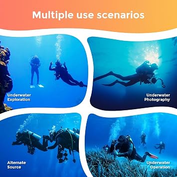 SMACO S400Pro Mini Scuba Tank with 1.0L Capacity Support Underwater Breathing Diving Tank for Diving Practice/Bottom Cleaning/Spare Cylinders