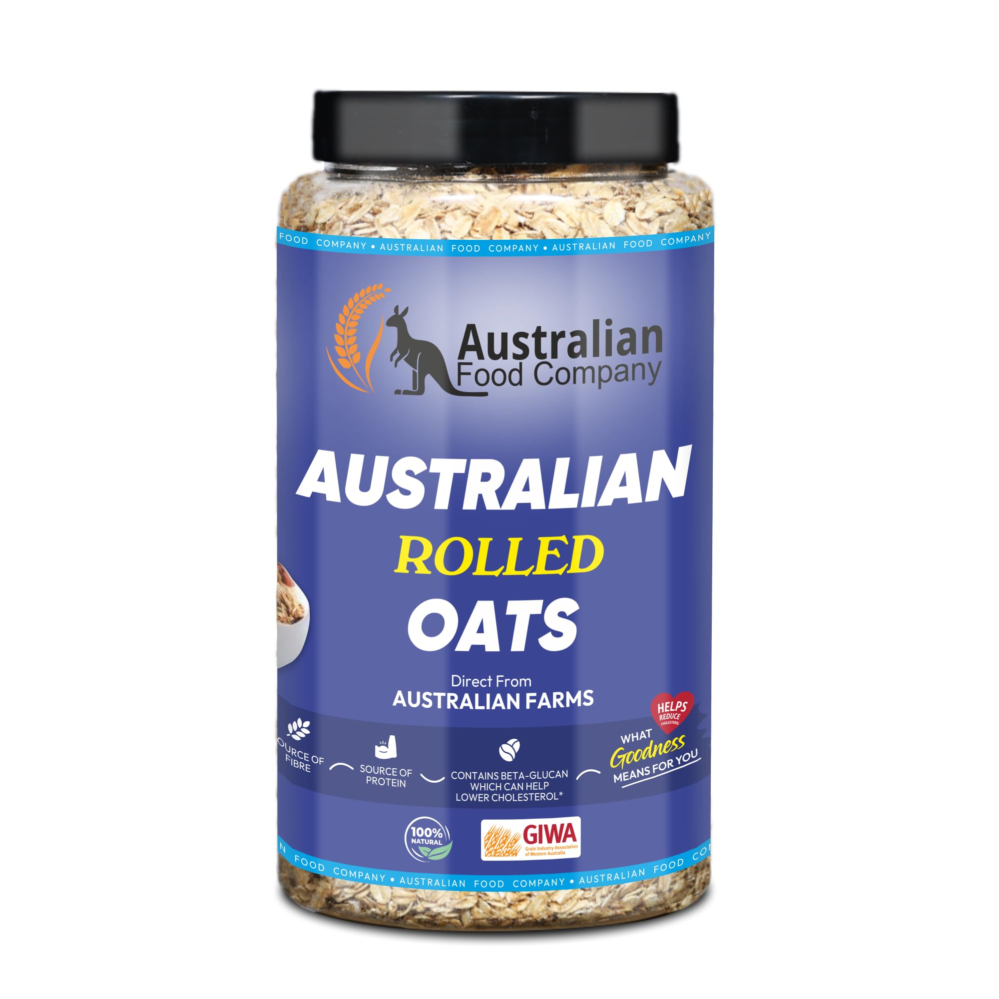 - Australian Rolled Oats 1.2 Kg | Premium Gold Standard With high Beta Glucan Fibre | High Protein |for Weight Management, Oatmeal, Breakfast, Porridge, Overnight oats