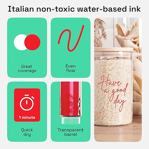 Miniatura 25 de ARTISTRO - 2 plumones de pintura acrílica blanca, punta media de 3 mm, perfectos para manualidades, proyectos de arte y más Blanco