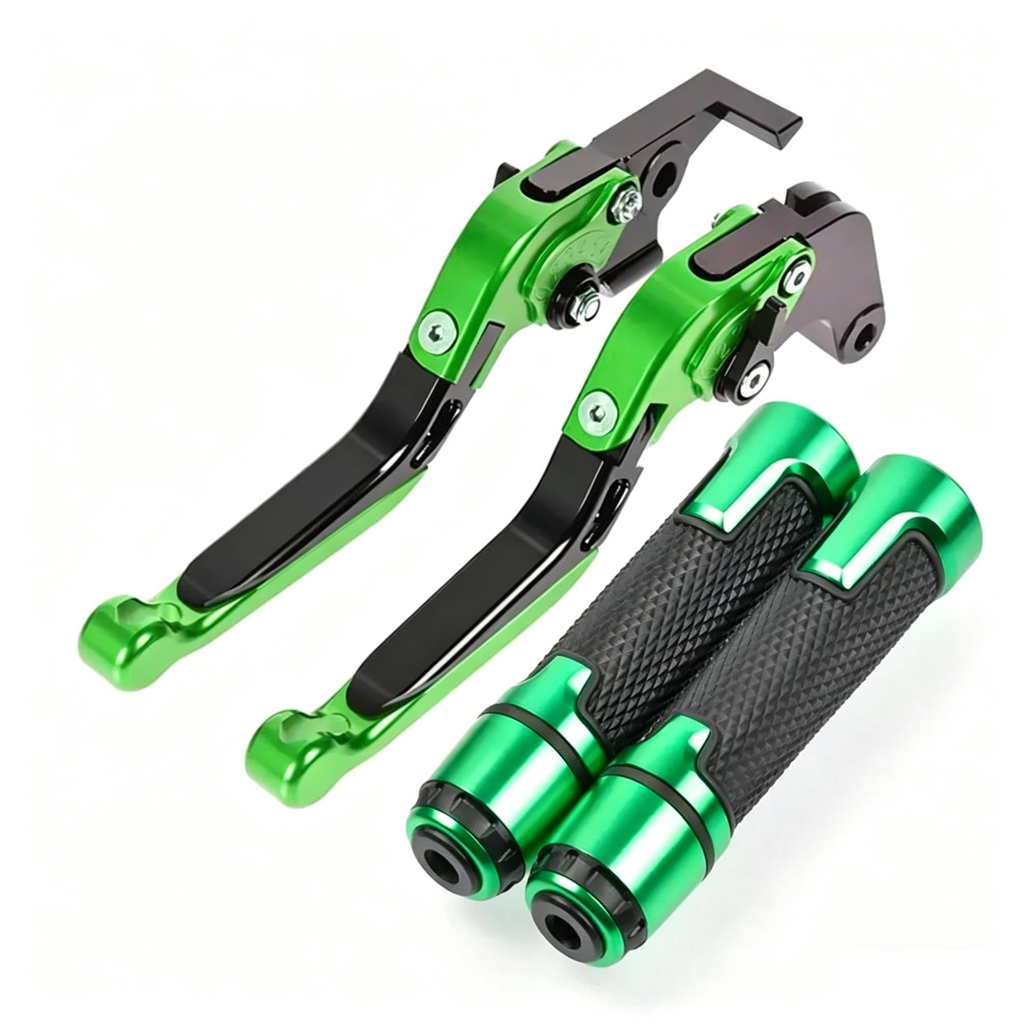 VQLDPX Handlebar Levers Motorcycle Brake Clutch Lever Handlebar Grips Kit for Suzuki for Hayabusa GSXR1300 2008-2017 Replacement Components Motorbike Clutch Grips Brake Lever
