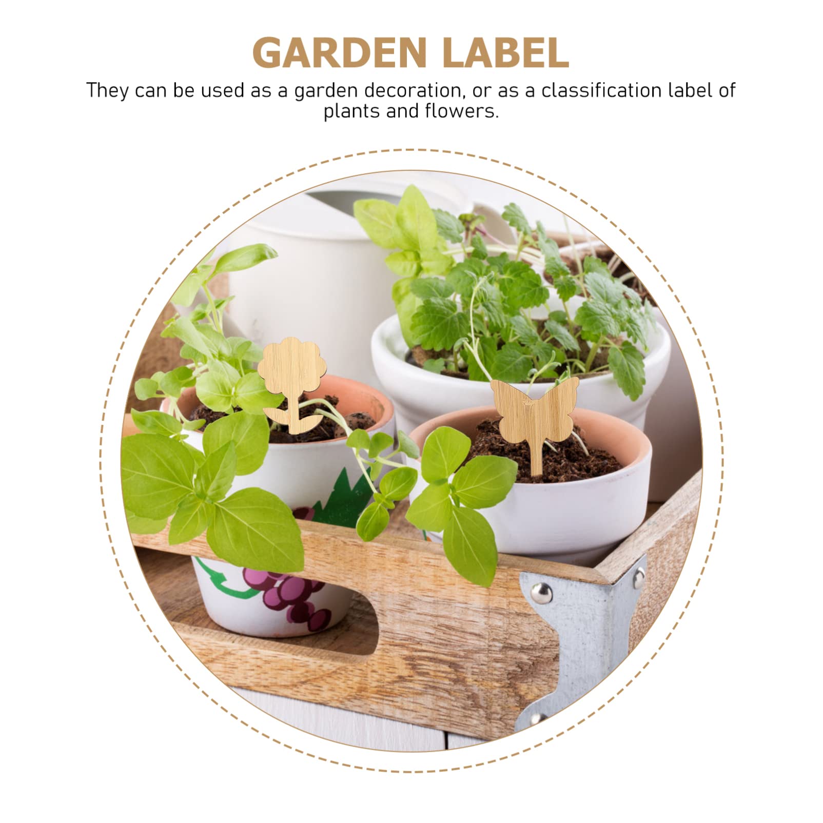 Yardwe 2 Sätze Garteneinsatz Pflanzennamensschilder Gartenschild Im Freien Pflanzenstützpfähle Außen Pflanzetiketten Pflanzenetiketten Boden-tag Gartenmarkierungen Bambus 90 Stück * 2
