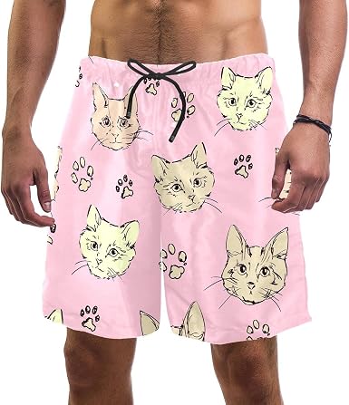 Amazon.com: Cute Cat Faces and Paws Men 
