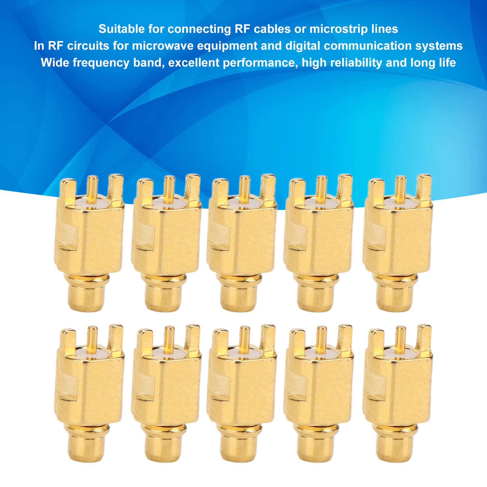 10 Conectores MMCX Hembra De 4 Pines – PCB Jack Para Auriculares Y RF, 50Ω (Soldadura KE)