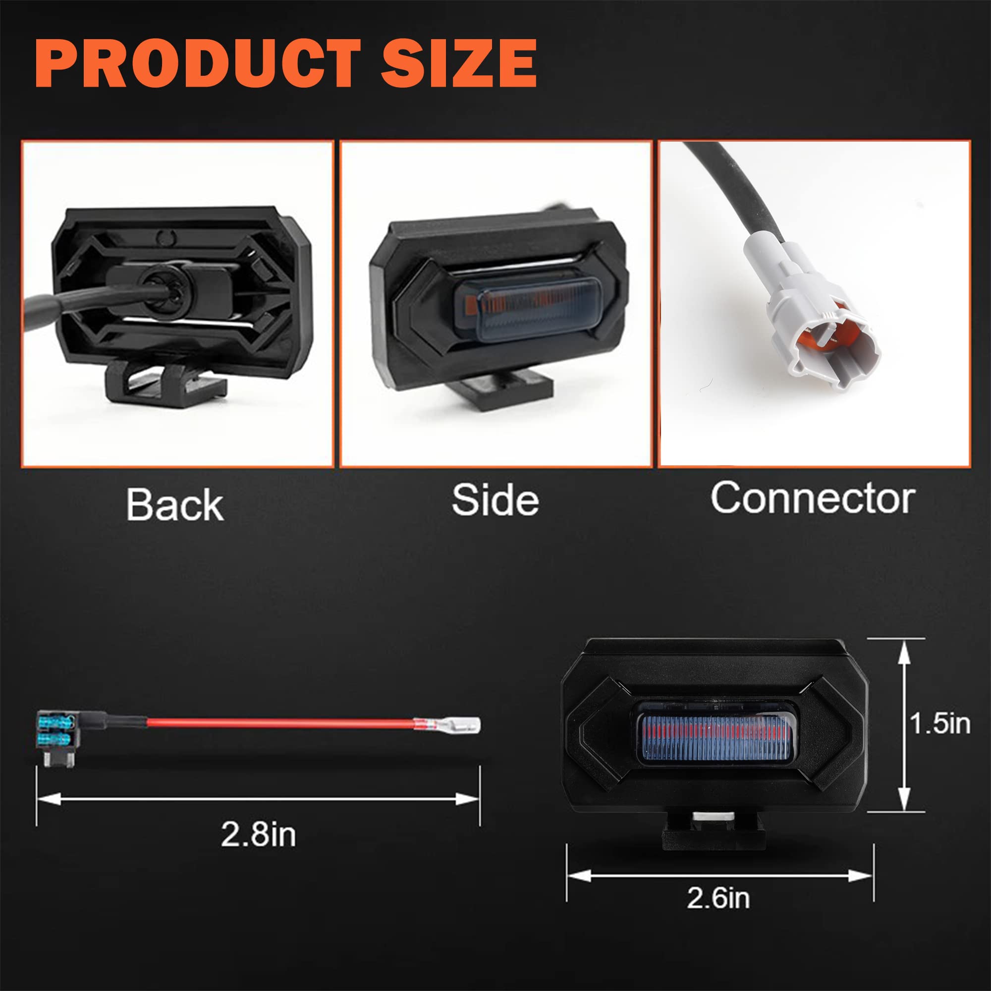 Upgraded Seven Sparta Grill LED Lights 4 PCS Compatible with Toyota