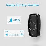 SECRUI Wireless Doorbell, Easy Installation, Adjustable Volumes, 58 Chimes, 1000Ft Operating Range, LED Indicator, Black