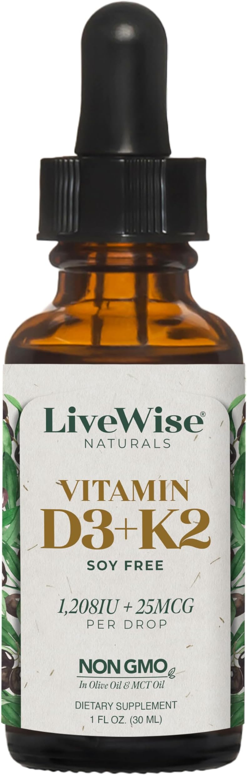 AG1 Athletic Greens 1oz Bottle of Vitamin d3+k2 Liquid