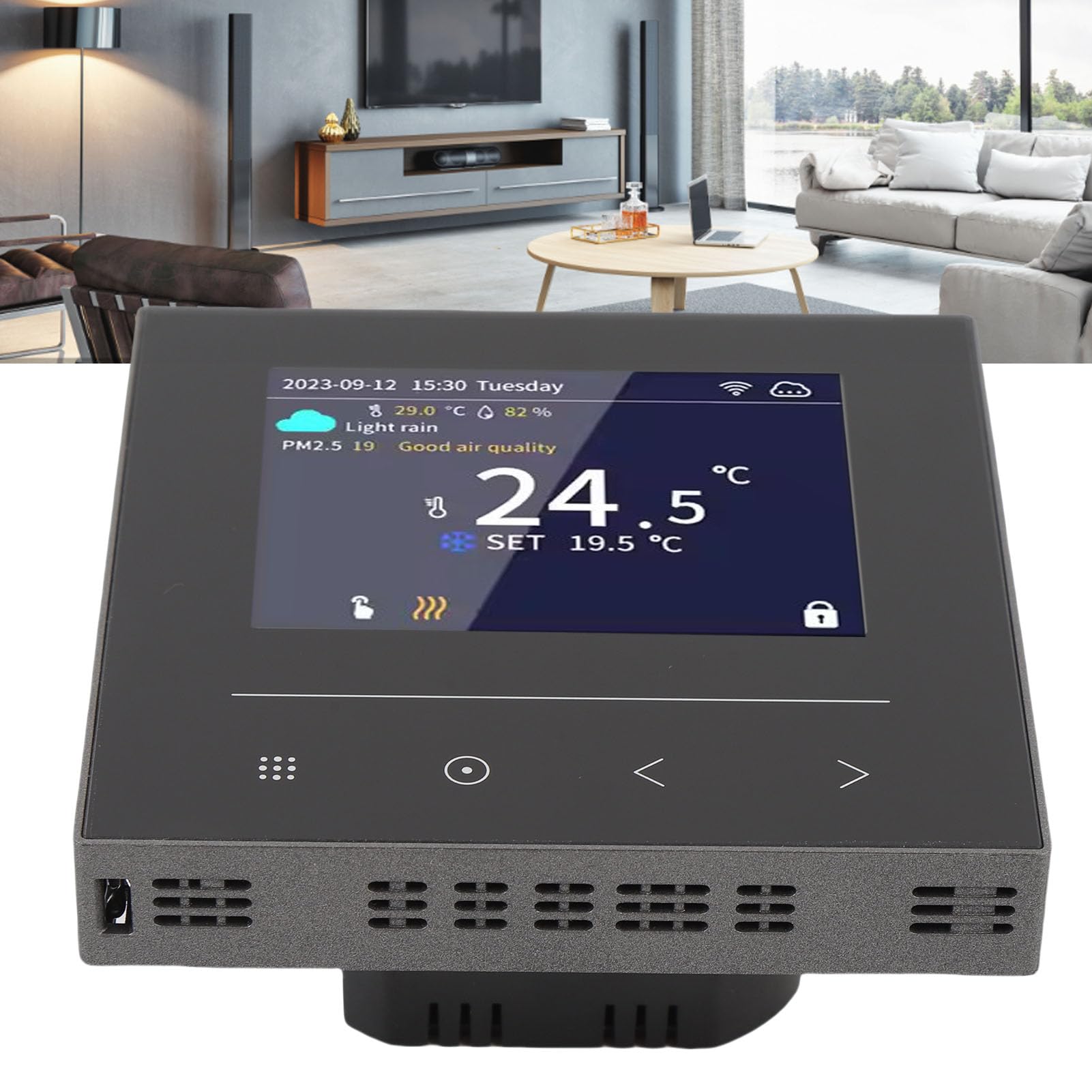 Dilwe Inteligentny Termostat, Szybkie Połączenie Wi -Fi, Dokładna Regulacja Temperatury, żywy Ekran Kolorów LCD, Wyrafinowana Konstrukcja, Sterowanie Aplikacjami Mobilnymi dla Piekarnika ściennego,