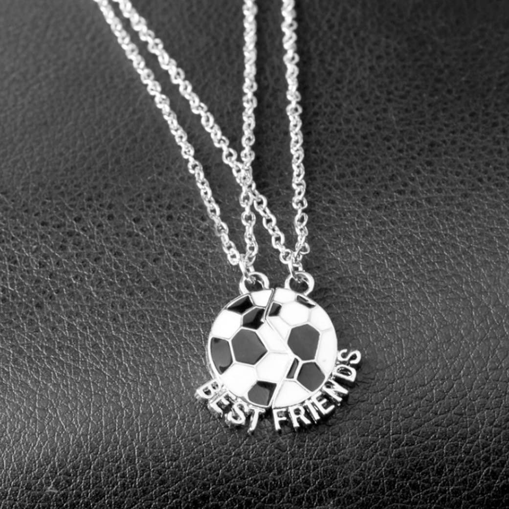 Collar Creative Best Friends Fútbol Amistad Colgantes de Dos Partes Joyas Deportivas