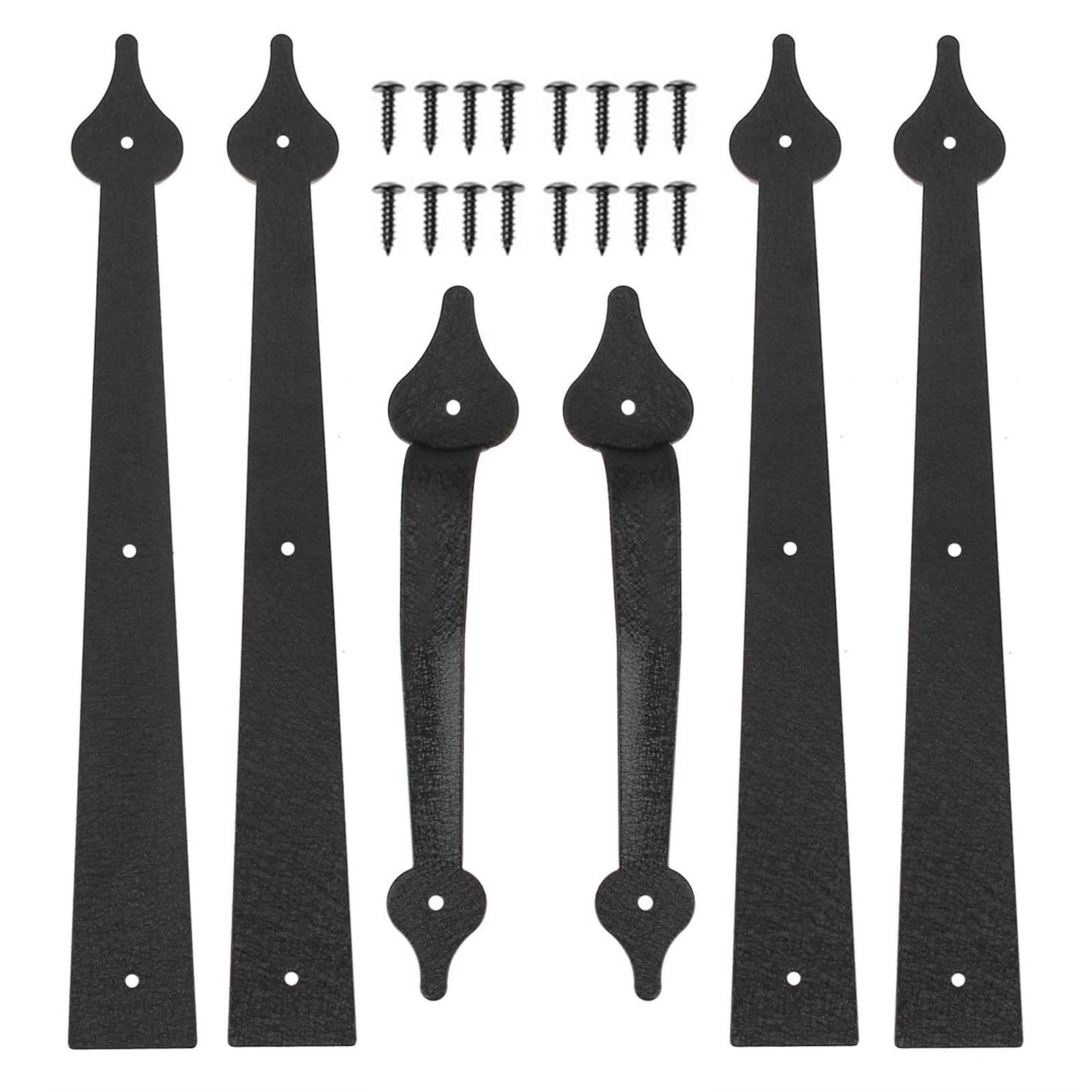 Decorative Garage Door Hardware Kit, Handle Hinges for Doors, Barn and More Hinge