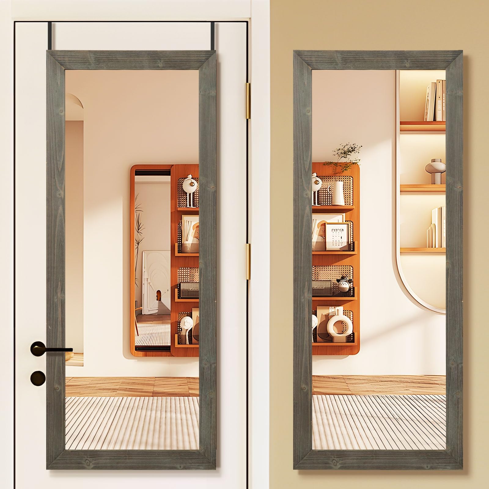 GlasFlength Door Mount Mirror, Over The Door Mirror for Wall, 47