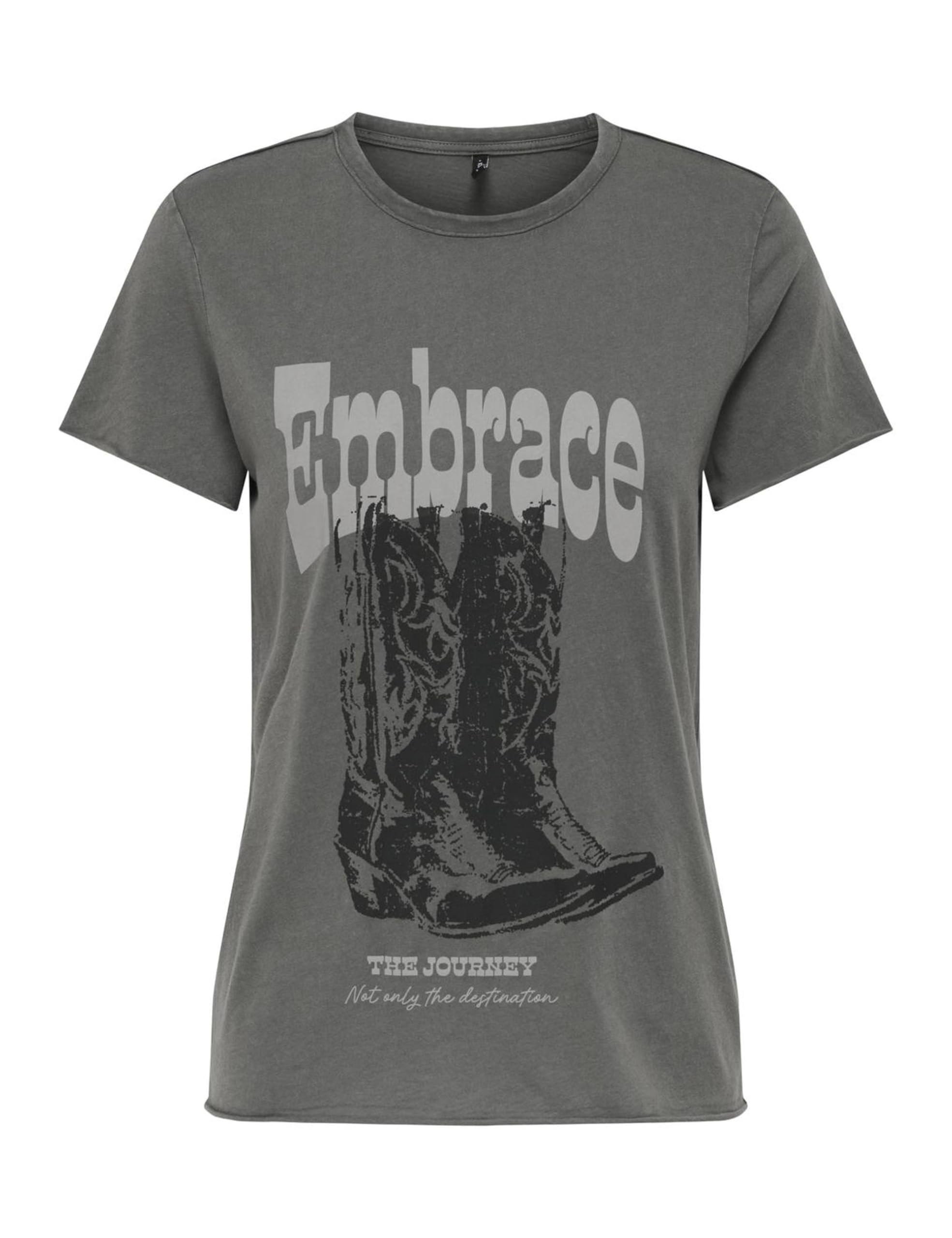 ONLY Women's Onllucy Life Reg S/S Top JRS Noos, Gunmetal, S