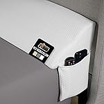 GORILLA GRIP Queen Bed Wedge Pillow for Headboard Gap, Filler Between Mattress Gaps, US Designed, Comfortable Supportive High Density Cushion Foam Pillows, Stay in Place Gripping Dots, White